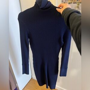 Ralph Lauren Navy Ribbed Turtleneck Sweater
